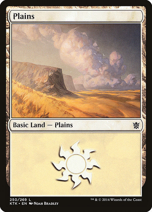(英)【Foil】平地 / Plains【KTK】 No.250