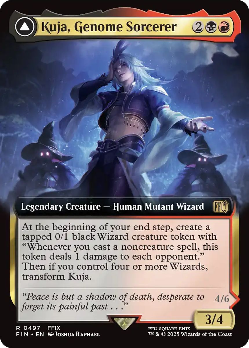 (英)【Foil】ジェノムの魔術師、クジャ / Kuja, Genome Sorcerer - 運命への反逆者、トランス・クジャ / Trance Kuja, Fate Defied ★拡張枠★ 【FIN】 No.497