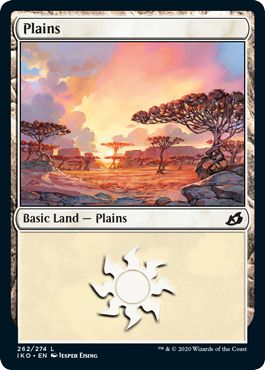 (英)【Foil】平地 / Plains【IKO】 No.262