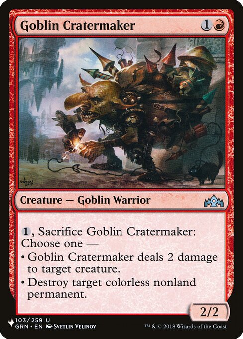 (英)ゴブリンのクレーター掘り / Goblin Cratermaker【GRN】 PWシンボル付き再販 No.103