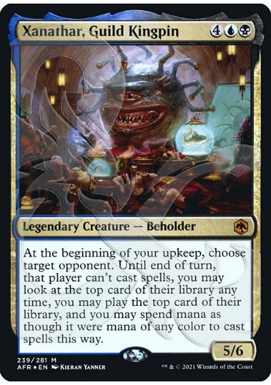 (英)【Foil】ギルドの重鎮、ザナサー / Xanathar, Guild Kingpin ★アンパサンド・カード★【AFR】 No.239