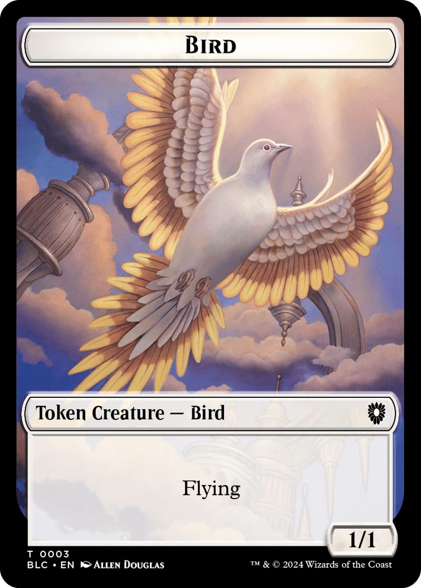 (英)鳥トークン / Bird Token No.003 - 嵐雲のカラストークン / Storm Crow Token【BLC-TOKEN】 No.018