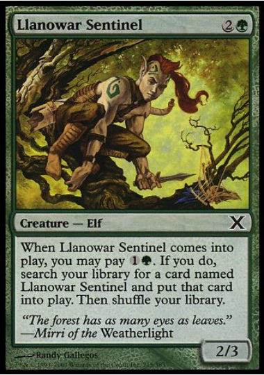 (英)ラノワールの歩哨 / Llanowar Sentinel【10E】 No.275
