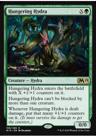 (英)【Foil】飢餓ハイドラ / Hungering Hydra【M19】 No.189