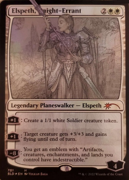 (英)【Foil】遍歴の騎士、エルズペス / Elspeth, Knight-Errant【SLD】Artist Series: Volkan Baga No.701