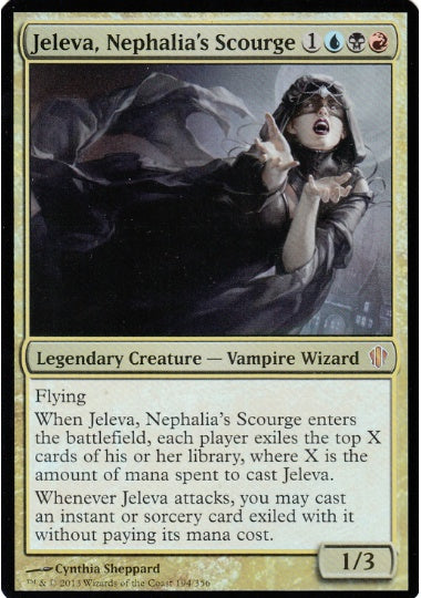 (英)【Foil】ネファリアの災い、ジェリーヴァ / Jeleva, Nephalia's Scourge【C13】【大判カード】 No.194