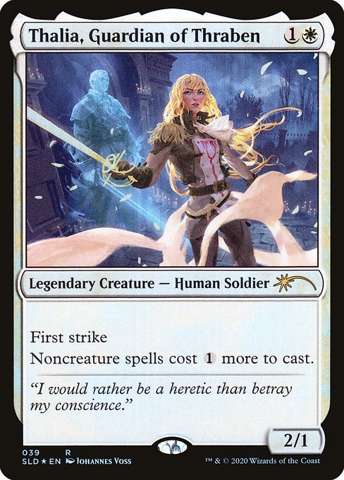 (英)【Foil】スレイベンの守護者、サリア / Thalia, Guardian of Thraben【SLD】Thalia: Beyond the Helvault No.039