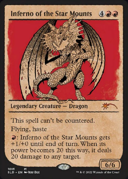 (英)【Foil】星山脈の業火 / Inferno of the Star Mounts【SLD】Secret Lair x BEADLE & GRIMM'S: HERE BE DRAGONS No.1016