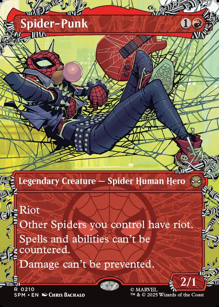 (英)【Foil】スパイダーパンク / Spider-Punk ★ボーダーレス★(ウェブスリンガー) 【SPM】 No.210