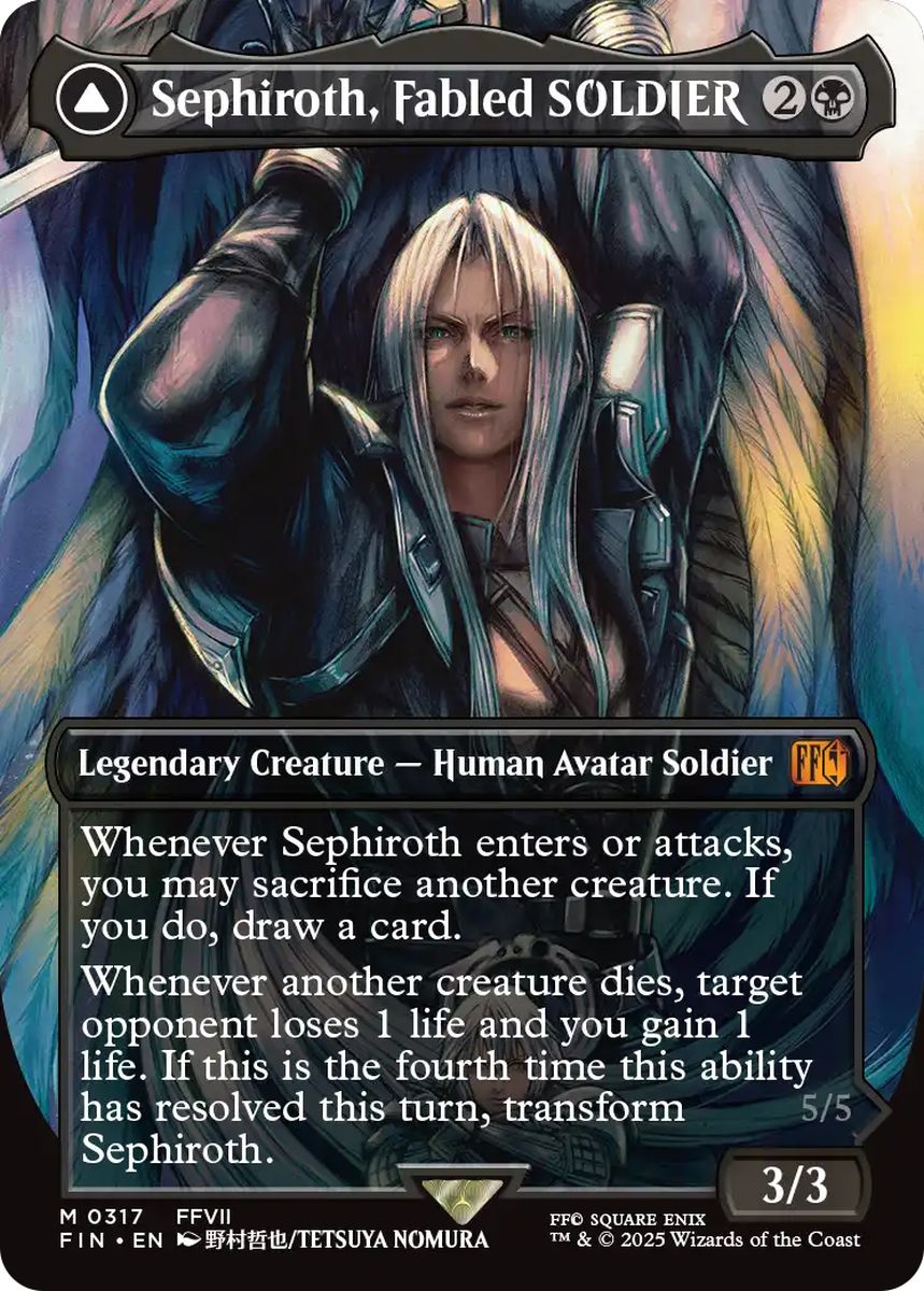 (英)威名のソルジャー、セフィロス / Sephiroth, Fabled SOLDIER - 片翼の天使、セフィロス / Sephiroth, One-Winged Angel ★ボーダーレス★(FINAL FANTASY・アーティスト) 【FIN】 No.317