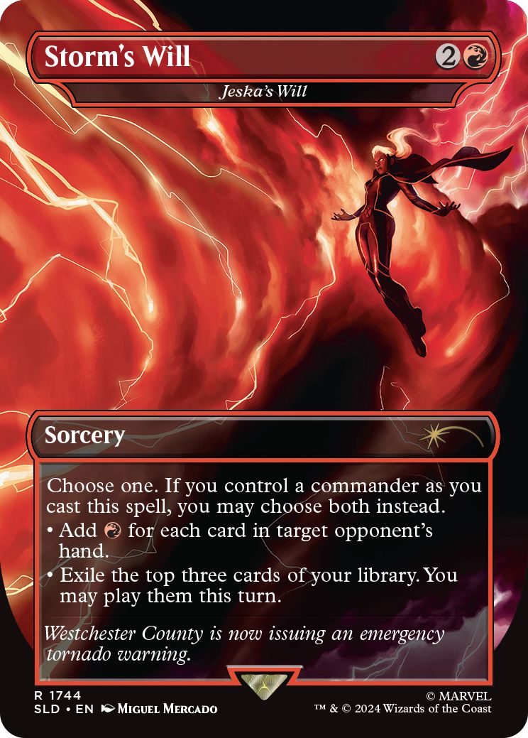 (英)【Foil】Storm's Will[ジェスカの意志 / Jeska's Will]【SLD】Secret Lair x Marvel's Storm No.1744