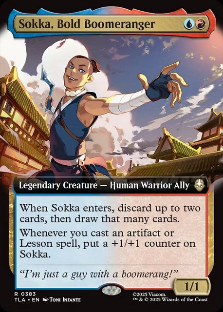 (英)【Foil】勇敢なブーメラン使い、サカ / Sokka, Bold Boomeranger ★拡張枠★ 【TLA】 No.383