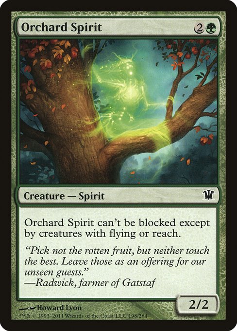 (英)【Foil】果樹園の霊魂 / Orchard Spirit【ISD】 No.198