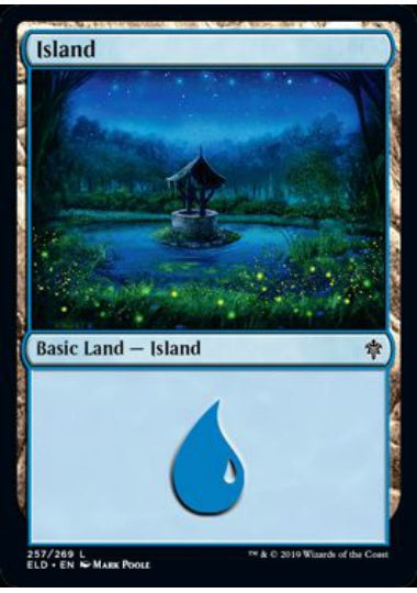 (英)【Foil】島 / Island【ELD】 No.257