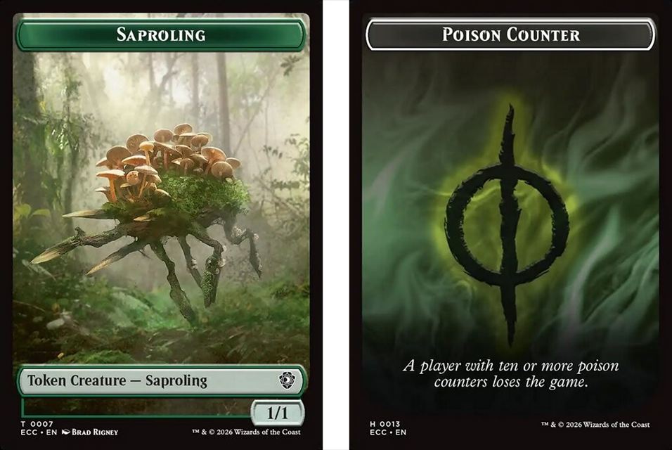 (英)苗木トークン / Saproling Token No.007 - 毒カウンタートークン / Poison Counter 【ECC-TOKEN】 No.013