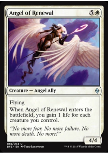 (英)回生の天使 / Angel of Renewal【BFZ】 No.018