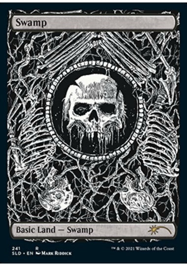 (英)【Foil】沼 / Swamp【SLD】The Unfathomable Crushing Brutality of Basic Lands No.241