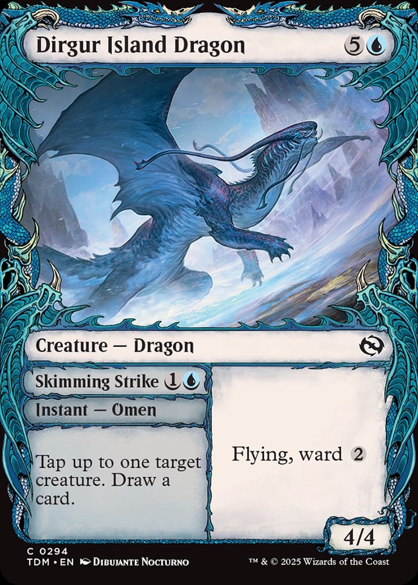 (英)【Foil】ダルガー島の龍 / Dirgur Island Dragon - 掠め飛びの攻撃 / Skimming Strike ★ショーケース枠★(ドラコニック) 【TDM】 No.294