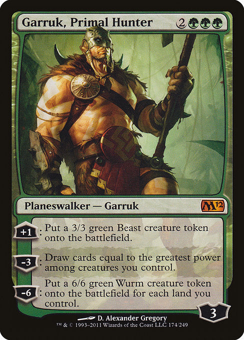 (英)【Foil】原初の狩人、ガラク / Garruk, Primal Hunter【M12】 No.174