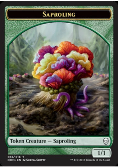 (英)苗木トークン / Saproling Token【DOM-TOKEN】 No.013