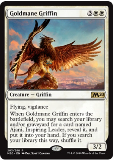 (英)黄金のたてがみのグリフィン / Goldmane Griffin【M20】 プレインズウォーカーデッキ収録 No.283
