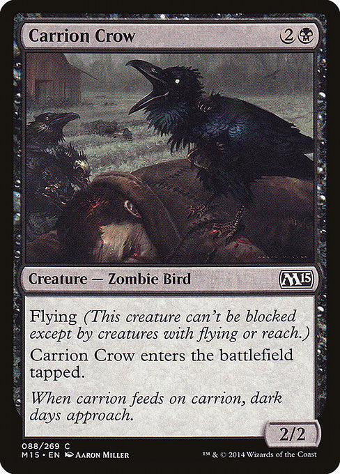 (英)【Foil】屍食いカラス / Carrion Crow【M15】 No.088