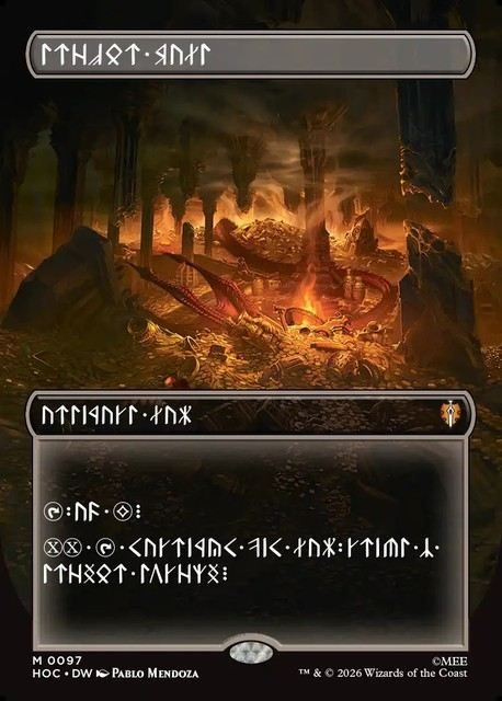 (ドワーフ語)【Foil】宝物庫 / Treasure Vault ★ボーダーレス★(ドワーフ語版カード) 【HOC】 No.097