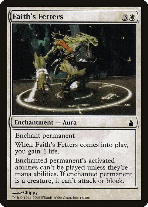 (英)【Foil】信仰の足枷 / Faith's Fetters【RAV】 No.016
