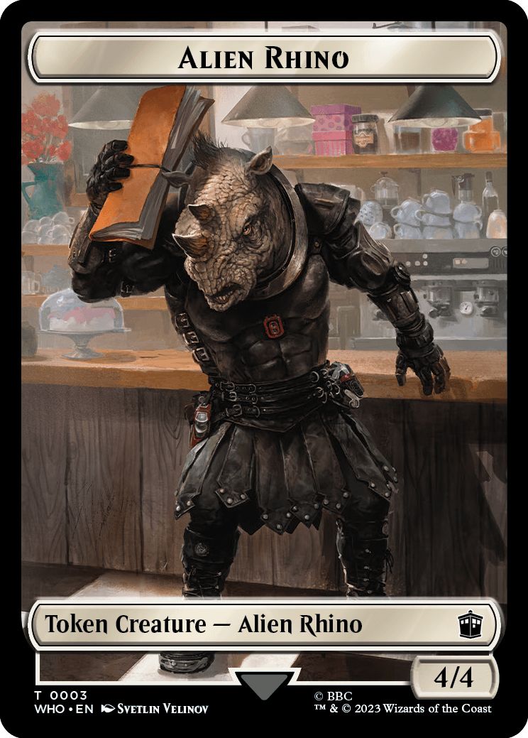 (英)エイリアン・サイトークン / Alien Rhino Token No.0003 - エイリアン・戦士トークン / Alien Warrior Token【WHO-TOKEN】 No.0014