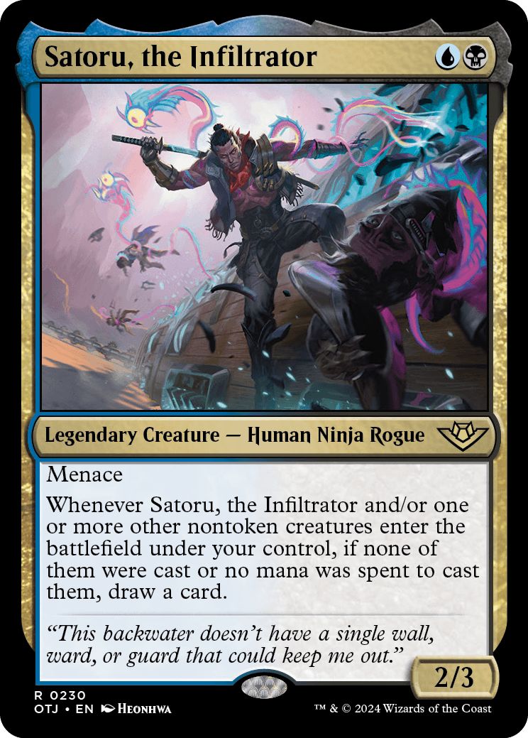 (英)【Foil】潜入者、悟 / Satoru, the Infiltrator【OTJ】 No.230
