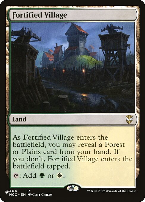 (英)要塞化した村 / Fortified Village【SLD-C24】 Secret Lair Commander Deck: Raining Cats and Dogs No.052