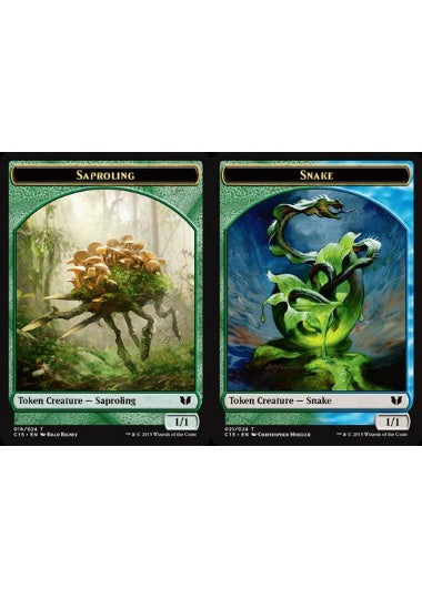 (英)苗木トークン / Saproling Token No.016 - 蛇トークン / Snake Token【C15-TOKEN】 No.021