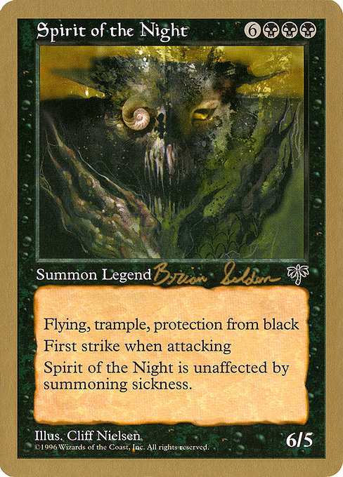 (英)夜のスピリット / Spirit of the Night【WC98】 World Championship Decks 1998 Brian Selden 金枠 No.039