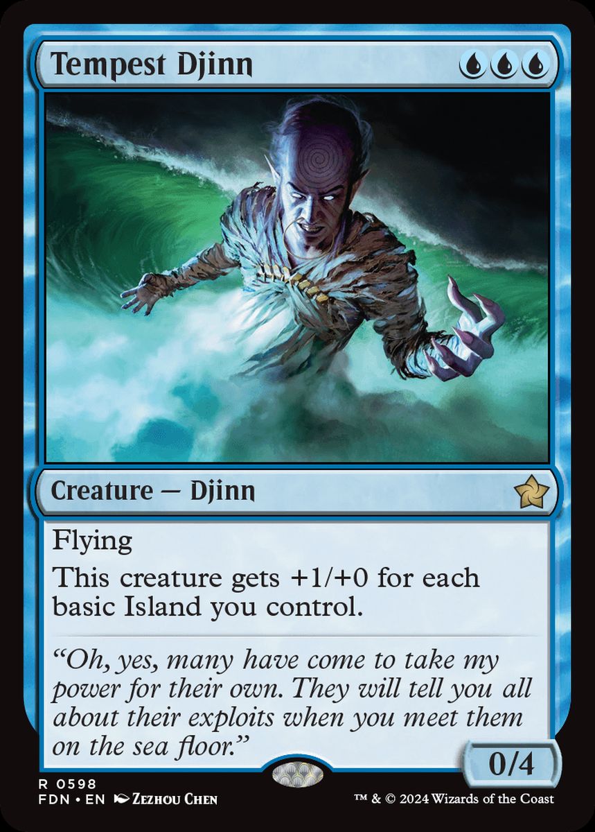 (英)大嵐のジン / Tempest Djinn【FDN】 Starter Collection収録 No.598