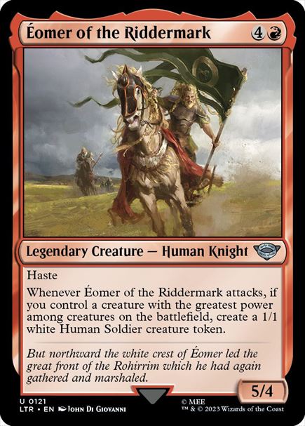 (英)【Foil】騎士国のエオメル / Eomer of the Riddermark【LTR】 No.121