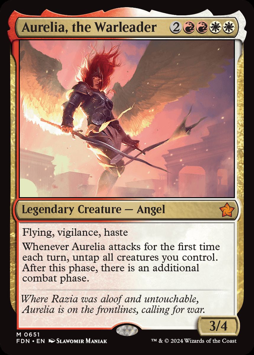 (英)戦導者オレリア / Aurelia, the Warleader【FDN】 Starter Collection収録 No.651