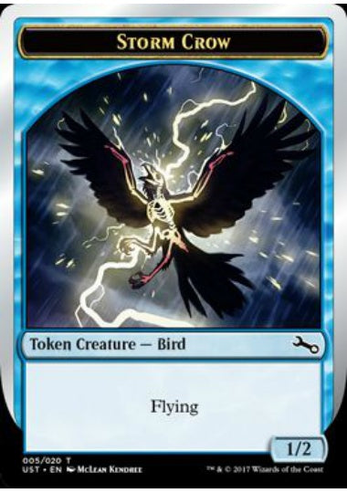 (英)【Foil】嵐雲のカラストークン / Storm Crow Token【UST-TOKEN】 No.005