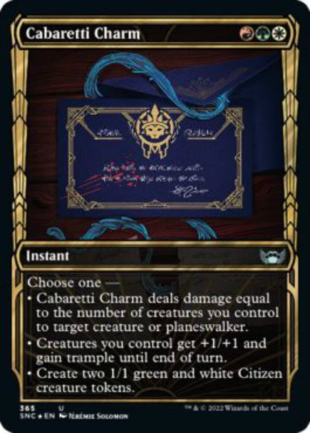 (英)【Foil】舞台座一家の魔除け / Cabaretti Charm ★ショーケース枠★(Gilded Foil) 【SNC】 No.365