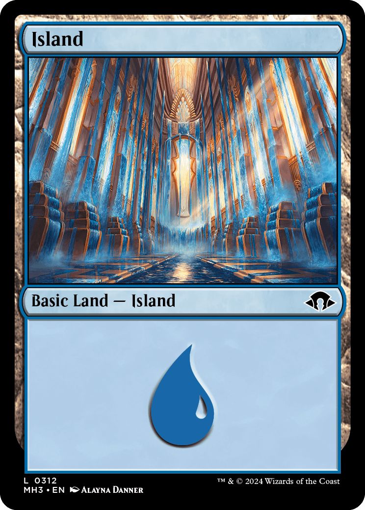 (英)【Foil】島 / Island【MH3】 No.312