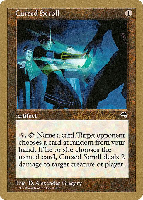 (英)呪われた巻物 / Cursed Scroll【WC99】 World Championship Decks 1999 Kai Budde 金枠 No.058