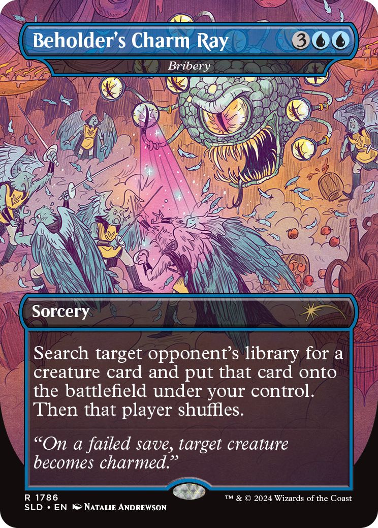 (英)【Foil】Beholder's Charm Ray[袖の下 / Bribery]【SLD】Death Is in the Eyes of the Beholder I No.1786