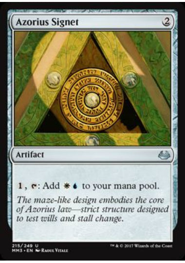 (英)【Foil】アゾリウスの印鑑 / Azorius Signet【MM3】 No.215