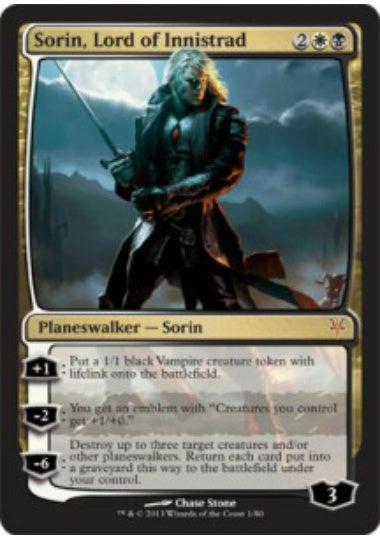 (英)【Foil】イニストラードの君主、ソリン / Sorin, Lord of Innistrad【SVST】絵違いFoil No.001