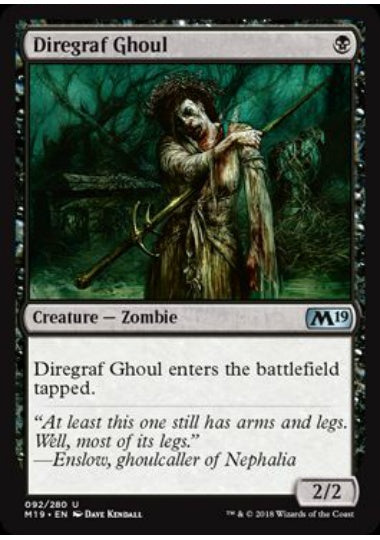 (英)【Foil】戦墓のグール / Diregraf Ghoul【M19】 No.092