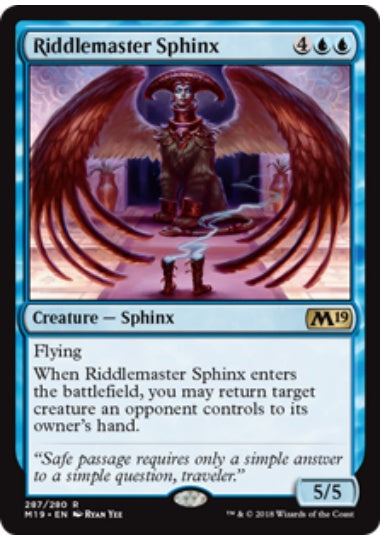 (英)謎かけ達人スフィンクス / Riddlemaster Sphinx【M19】 プレインズウォーカーデッキ収録 No.287