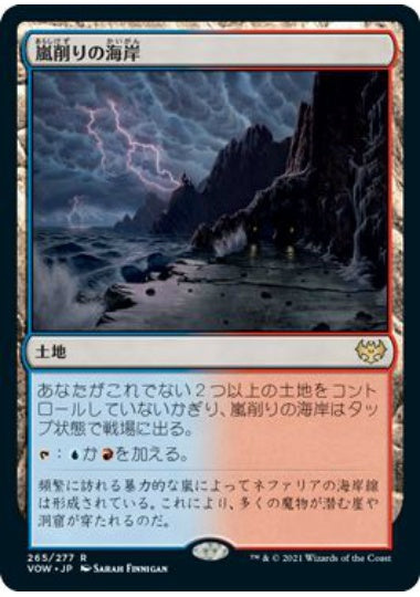 (日)【Foil】嵐削りの海岸 / Stormcarved Coast【VOW】 No.265
