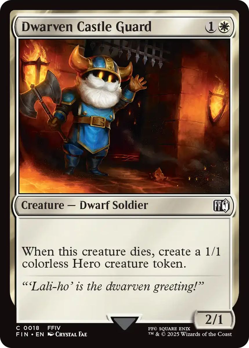 (英)【Foil】ドワーフの城守 / Dwarven Castle Guard【FIN】 No.018