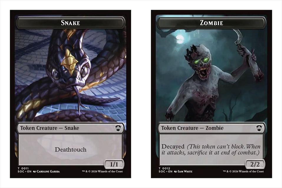 (英)蛇トークン / Snake Token No.011 - ゾンビトークン / Zombie Token No.012【SOC-TOKEN】 No.010