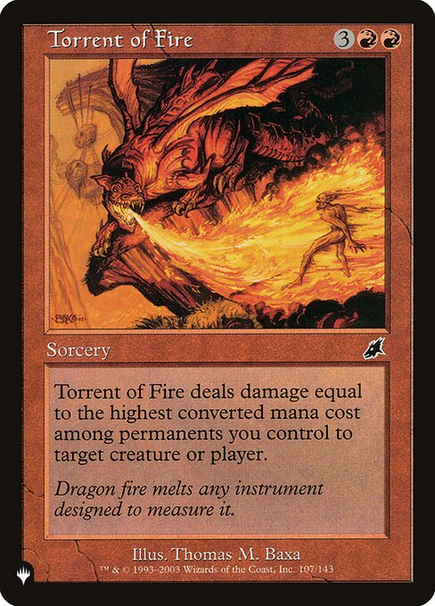 (英)火炎流 / Torrent of Fire【SCG】 PWシンボル付き再販 No.107