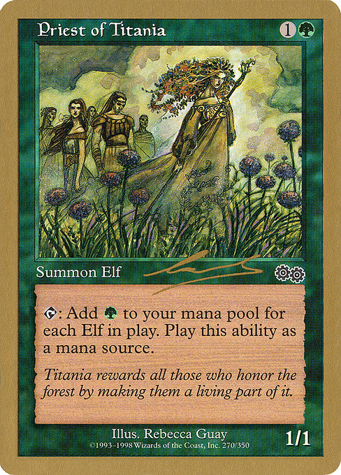 (英)ティタニアの僧侶 / Priest of Titania【WC00】 World Championship Decks 2000 Nicolas Labarre 金枠 No.059